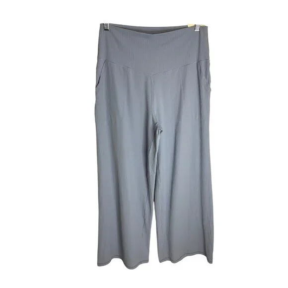 NWT OFFLINE By Aerie Real Me XTRA Ribbed High Waisted Trouser Blue-sz XL - Picture 3 of 12